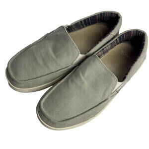 Sanuk Men’s Slip On Canvas Shoe Size 8 Green